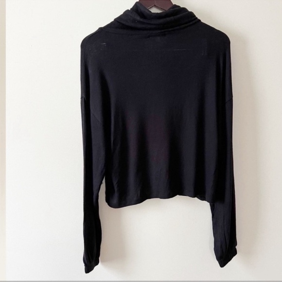 BP Black Soft Knit Long Sleeve Drawstring Cowl Neck Pullover Top size Small NEW - Picture 4 of 7